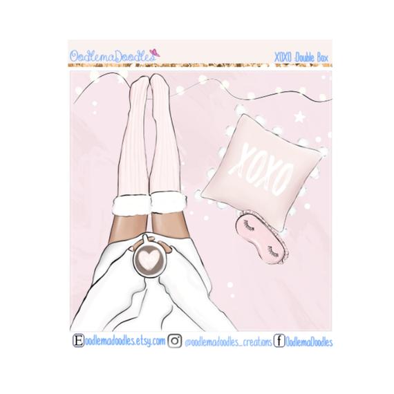 XOXO Decorative Double Box Sticker