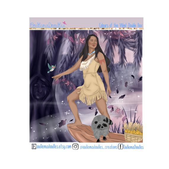 Colours of the Wind Decorative Double Box Sticker - oodlemadoodles