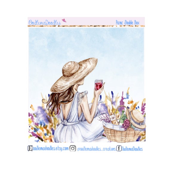 Picnic Decorative Double Box Sticker