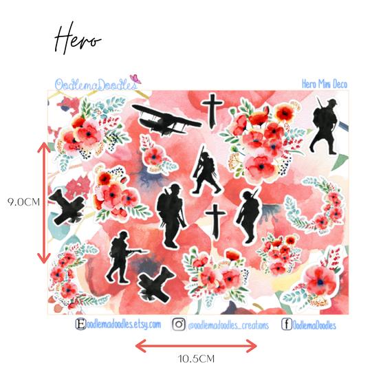 Hero Mini Decorative Stickers