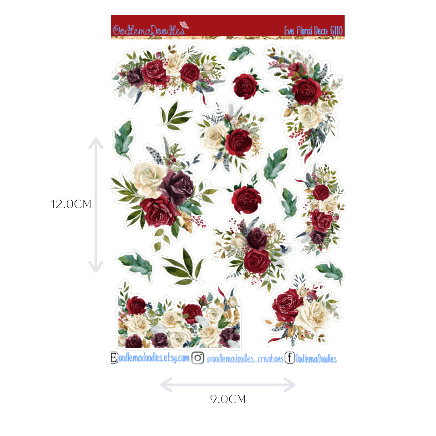 Eve Floral Decorative Stickers