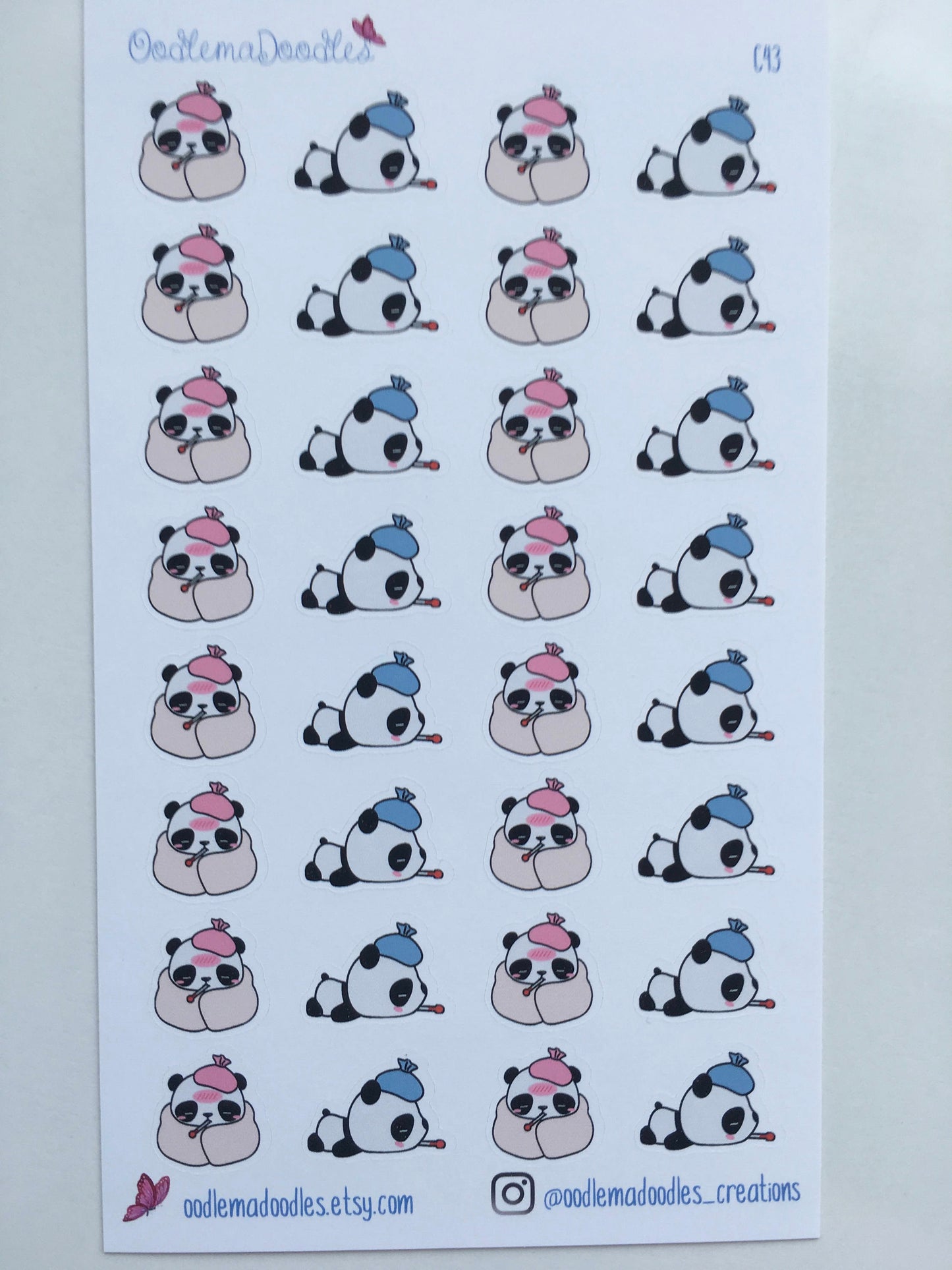 Kawaii Panda Sick Day