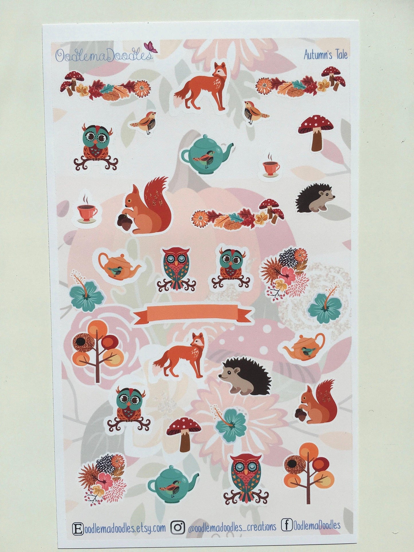 Autumn's Tale Decorative Stickers - oodlemadoodles