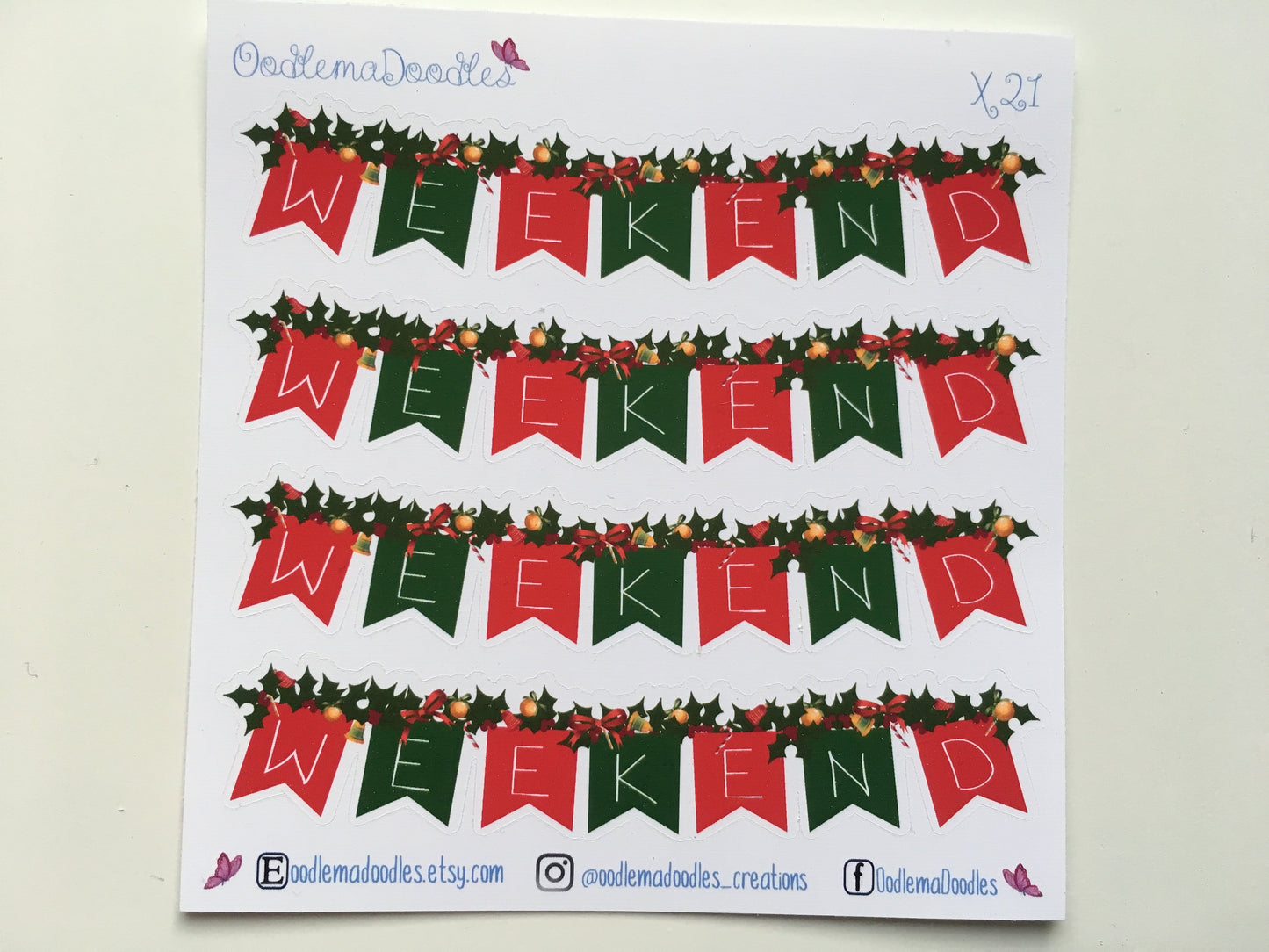 Garland Weekend Banners: X21