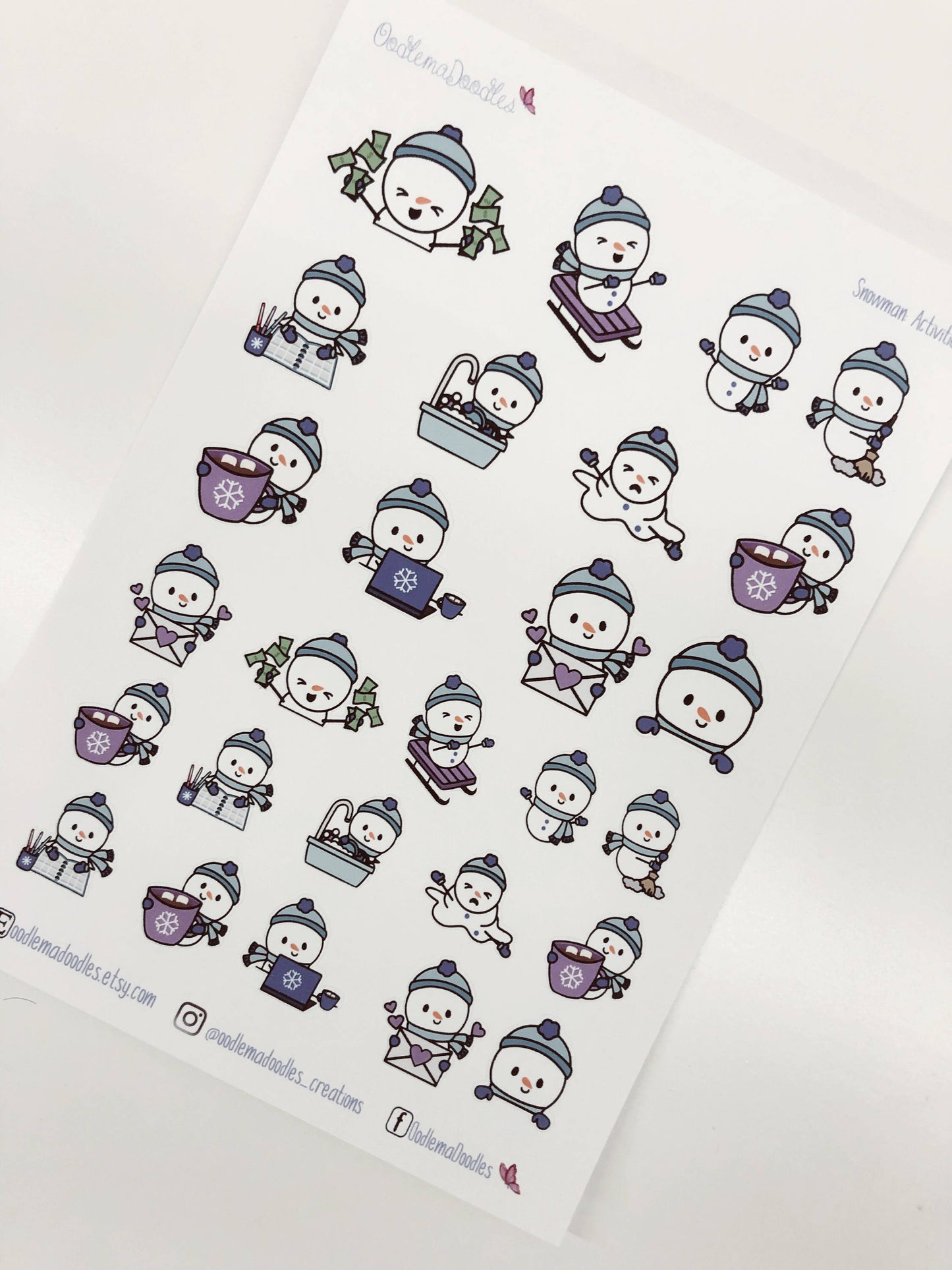 Snowman Activites Stickers