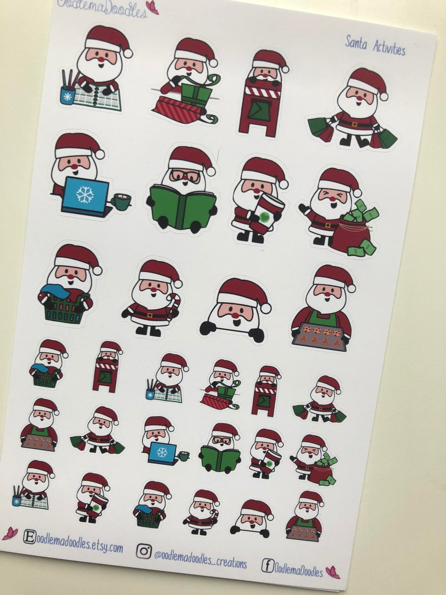 Santa Activites Stickers