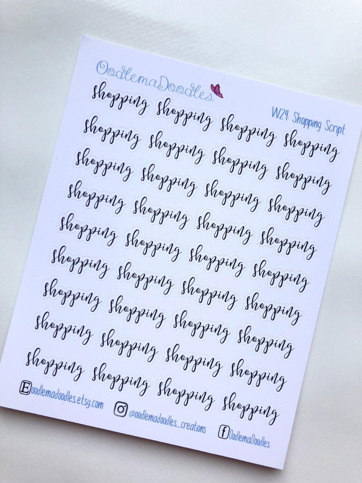 Shopping Script Stickers