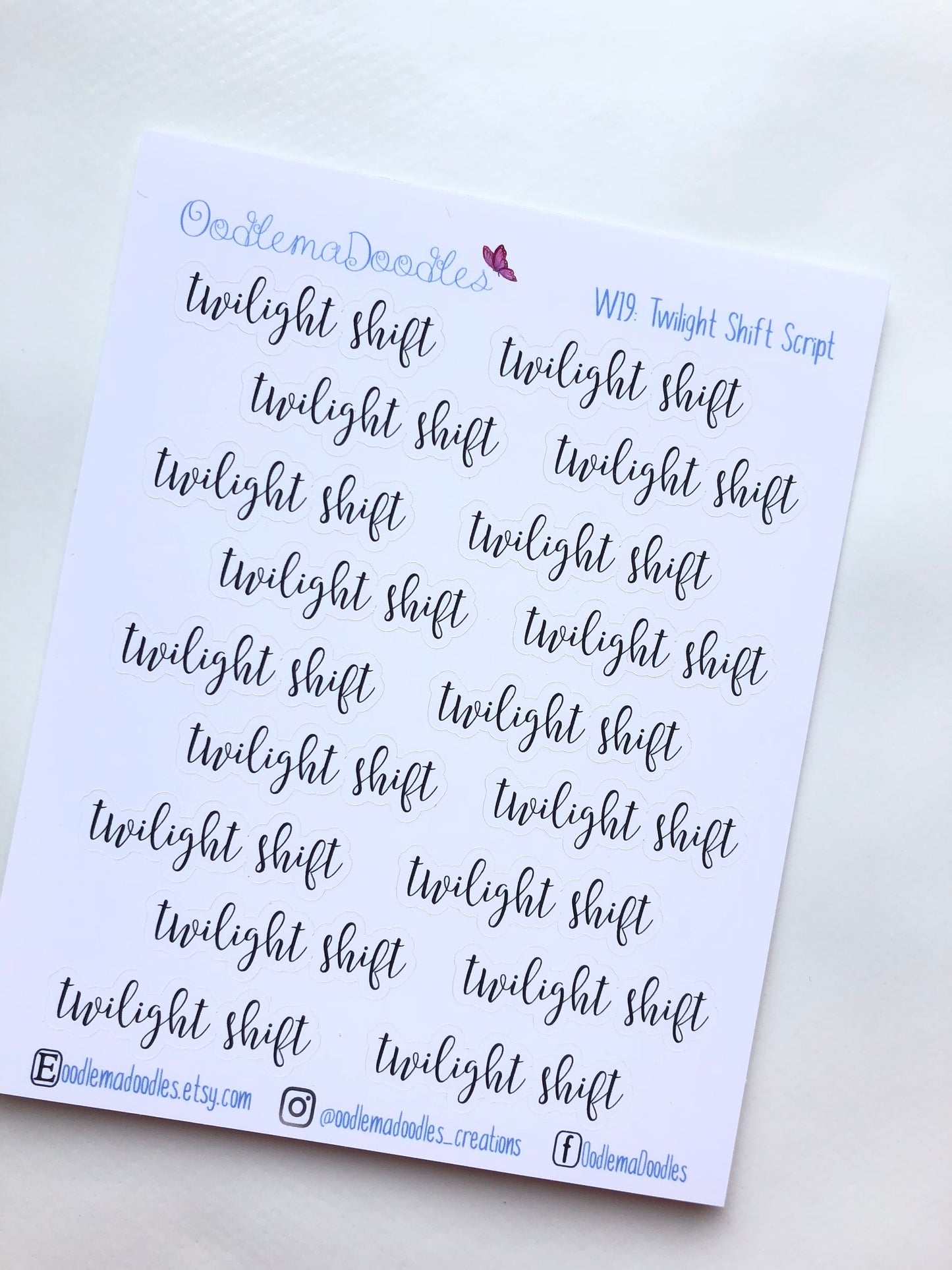 Twilight Shift Script Stickers