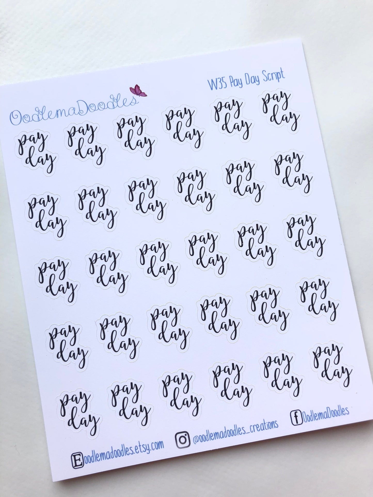 Pay Day Script Stickers