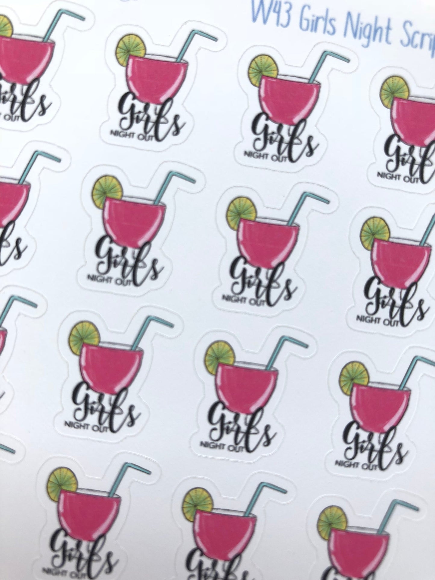 Girls Night Script Stickers