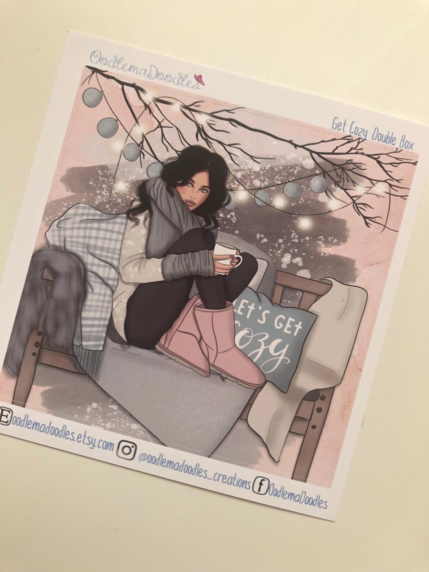 Get Cozy Decorative Double Box Sticker