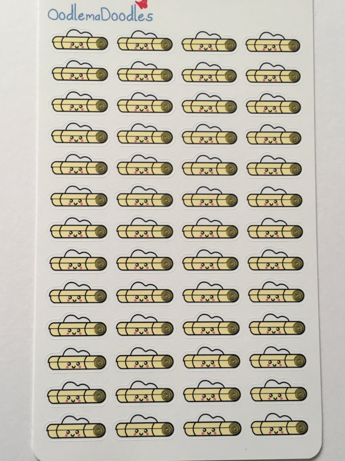 Kawaii Yoga Mat Stickers : A32