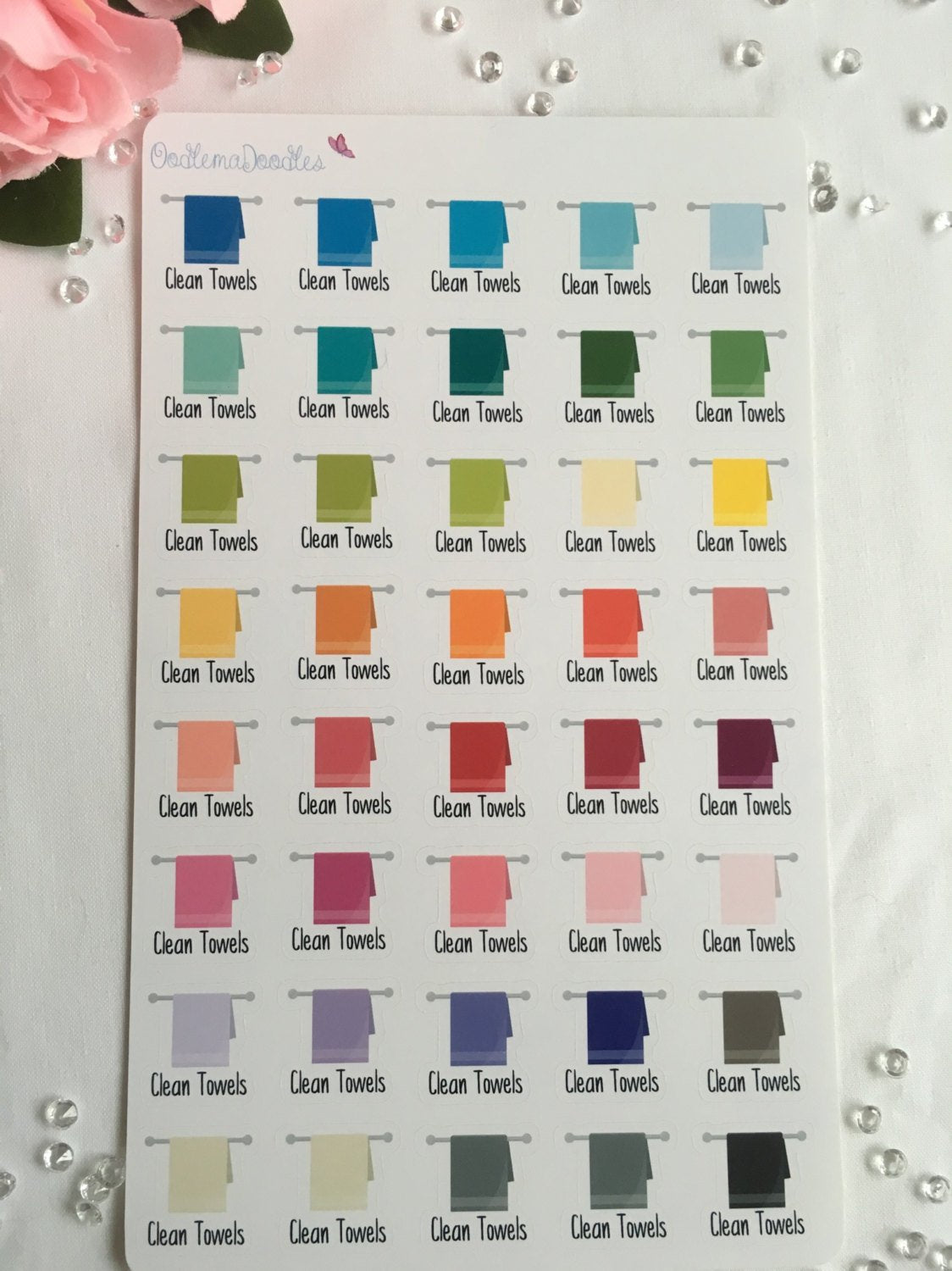 Towel Change Reminder Stickers