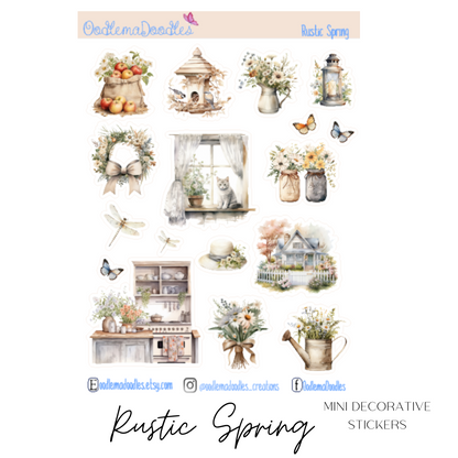 Rustic Spring Mini Decorative Stickers