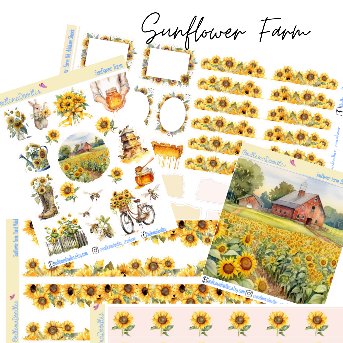 Sunflower Farm Addon & Extra Washi Options