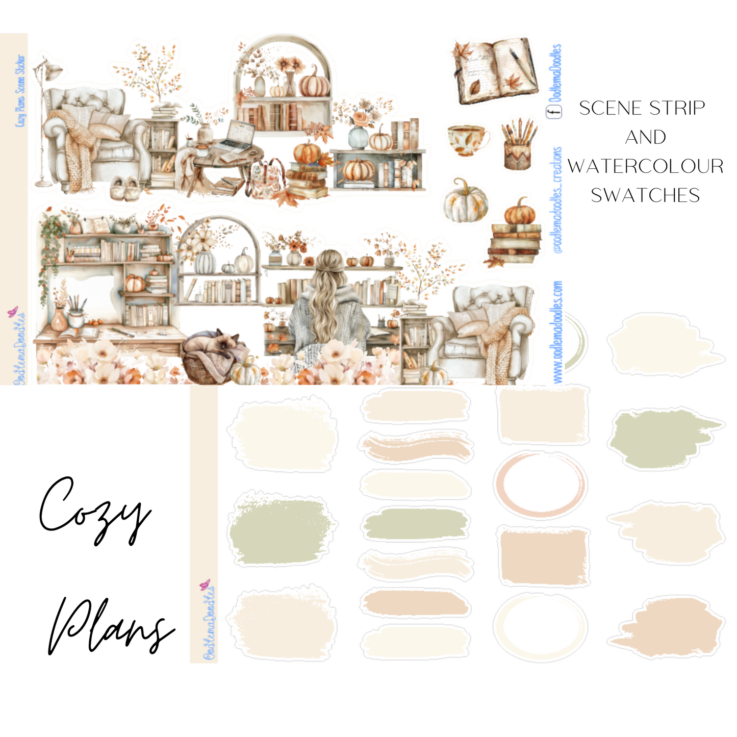 Cozy Plans Scene Stickers