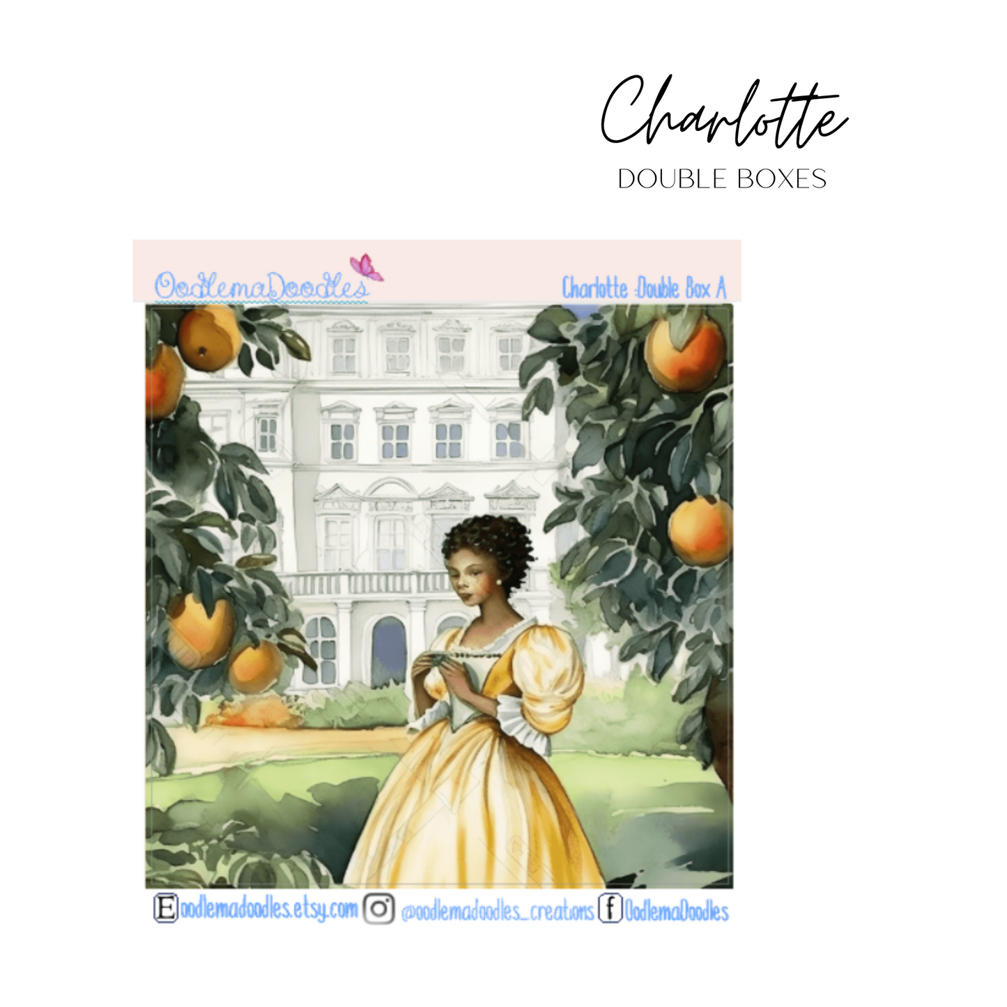 Charlotte Decorative Double Box Sticker