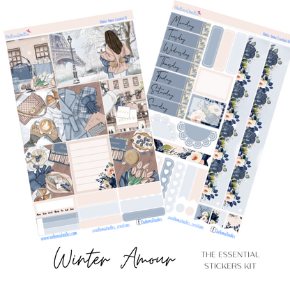 Winter Amour Essential Planner Sticker Kit