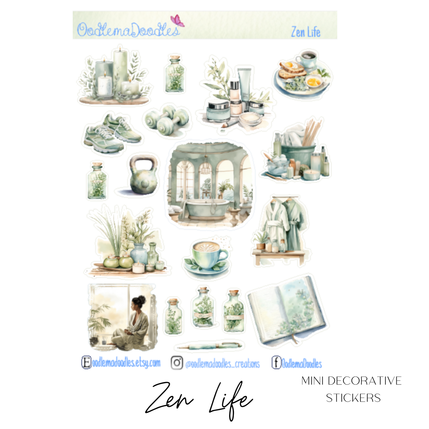 Zen Life Mini Decorative Stickers