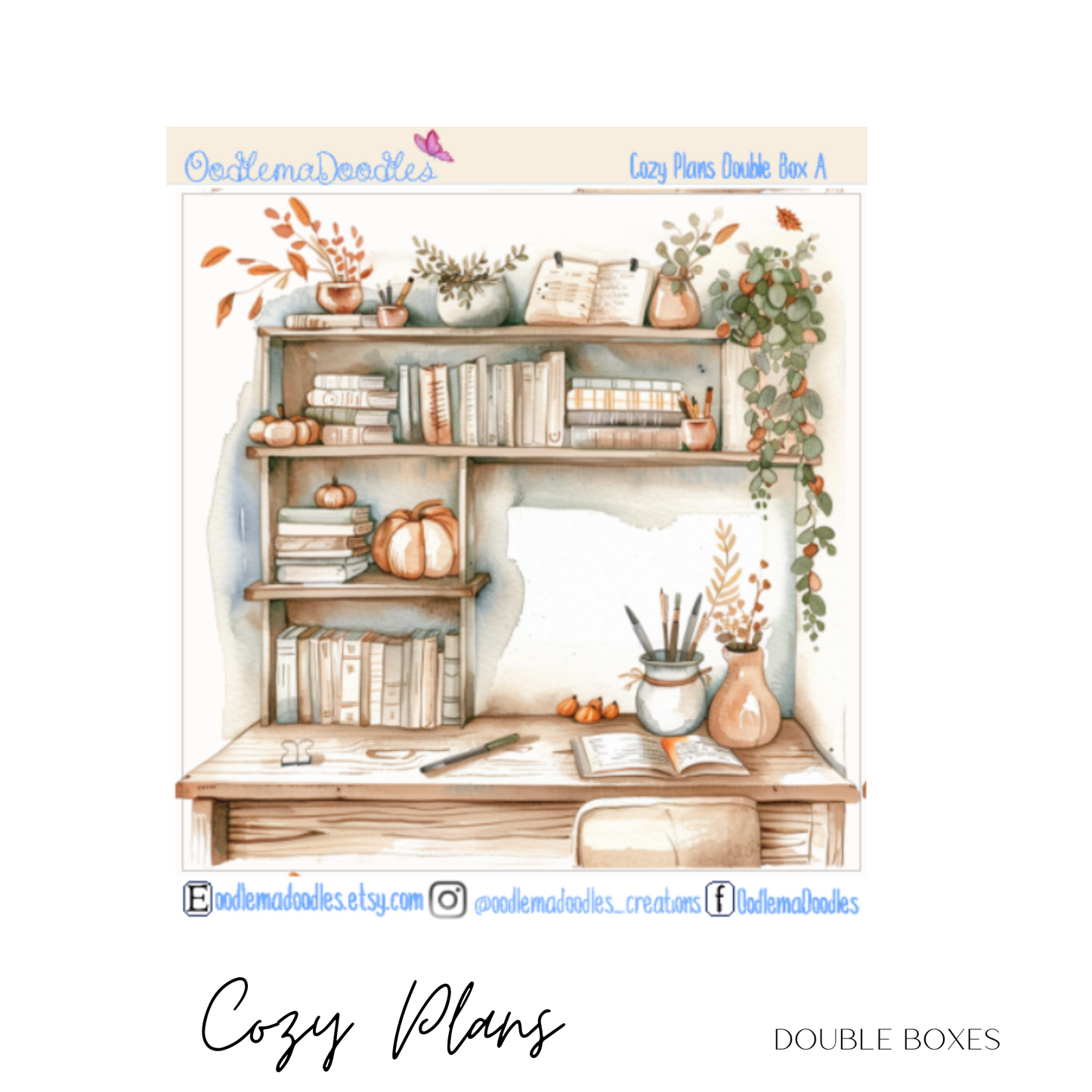 Cozy Plans Decorative Double Box Sticker