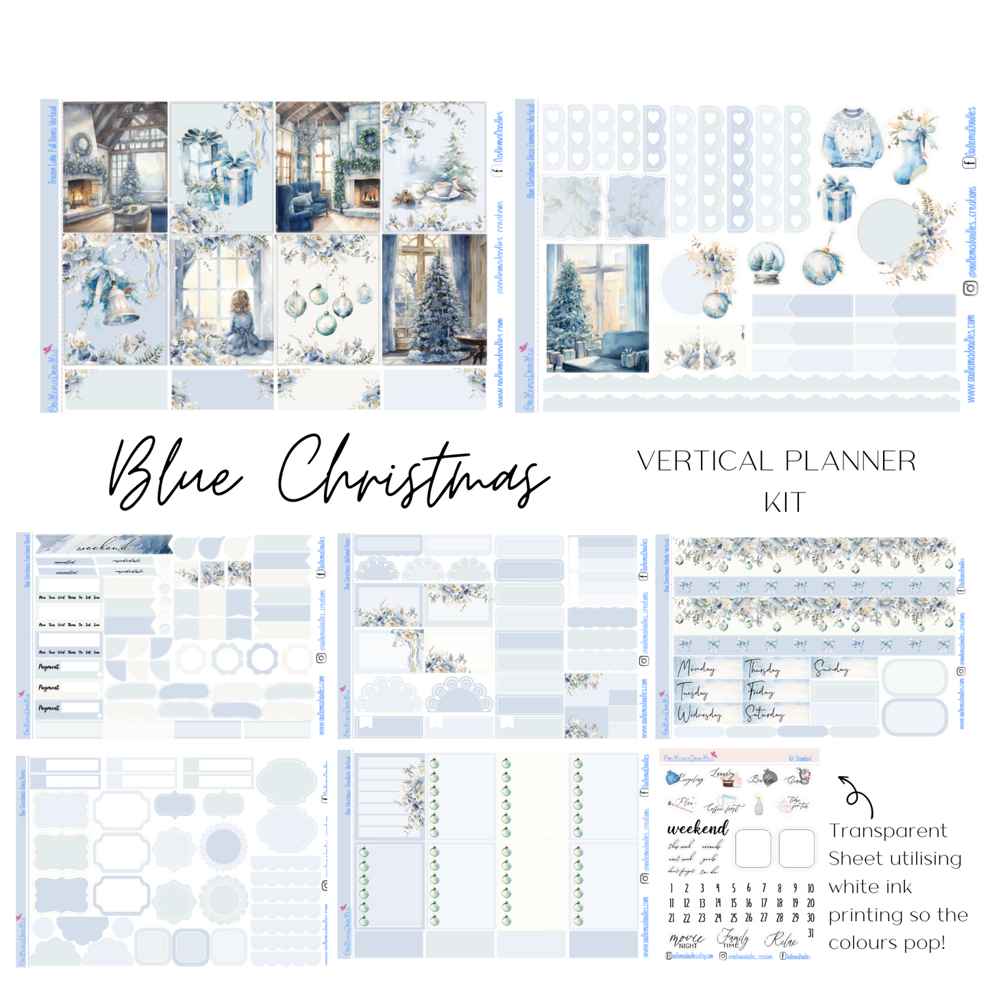 Blue Christmas Vertical Weekly