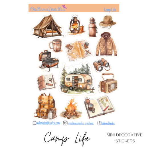Camp Life Mini Decorative Stickers