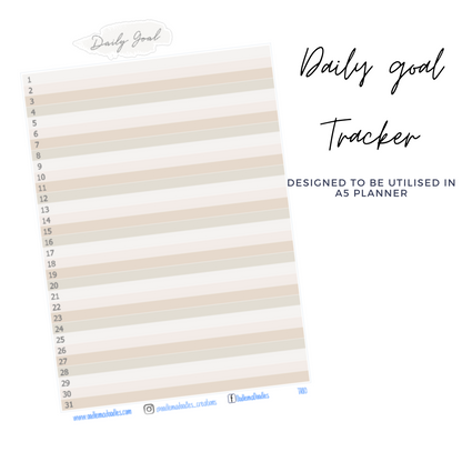 Daily Goal Tracker Planner Sticker