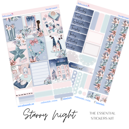 Starry Night Essential Planner Sticker Kit