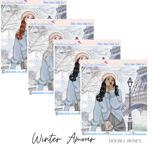 Winter Amour Decorative Double Box Sticker
