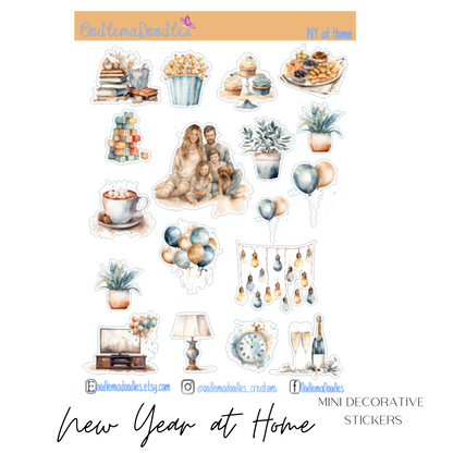 New Year at Home Mini Decorative Stickers