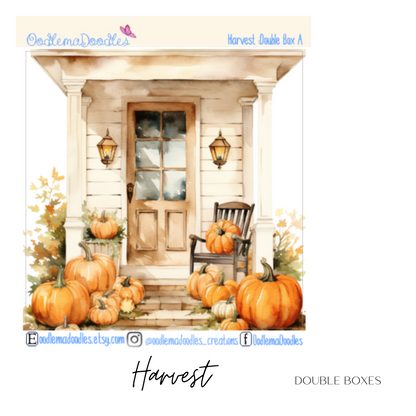 Harvest Decorative Double Box Sticker