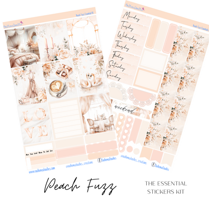 Peach Fuzz Essential Planner Sticker Kit