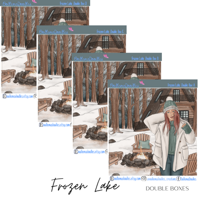 Frozen Lake Decorative Double Box Sticker