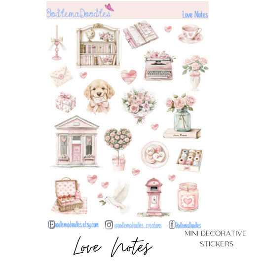 Love Notes Mini Decorative Stickers