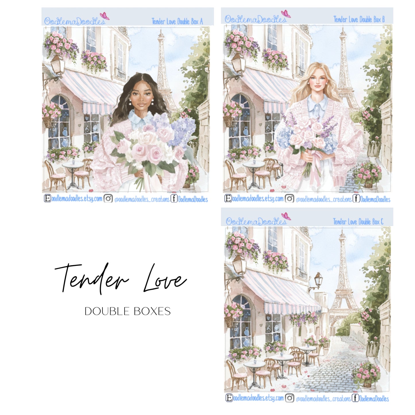 Tender Love Decorative Double Box Sticker