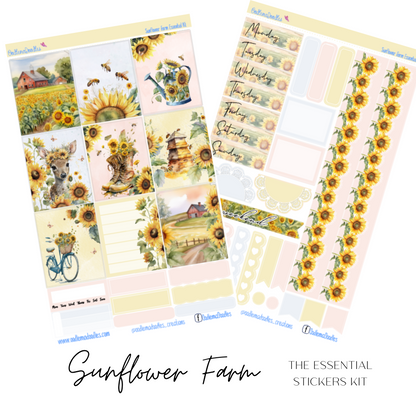 Sunflower Farm Essential Planner Sticker Kit