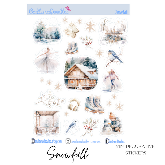 Snowfall Mini Decorative Stickers