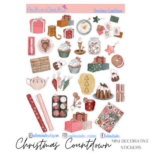 Christmas Countdown Mini Decorative Stickers