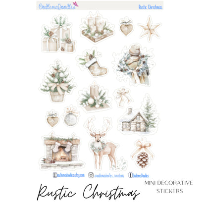 Rustic Christmas Mini Decorative Stickers