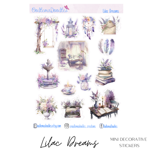 Lilac Dreams Mini Decorative Stickers