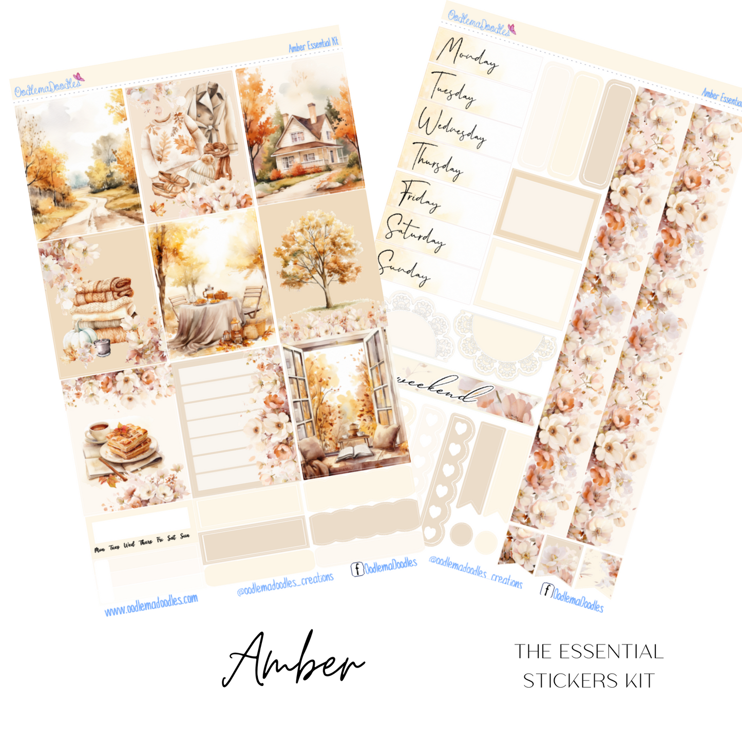 Amber Essential Planner Sticker Kit