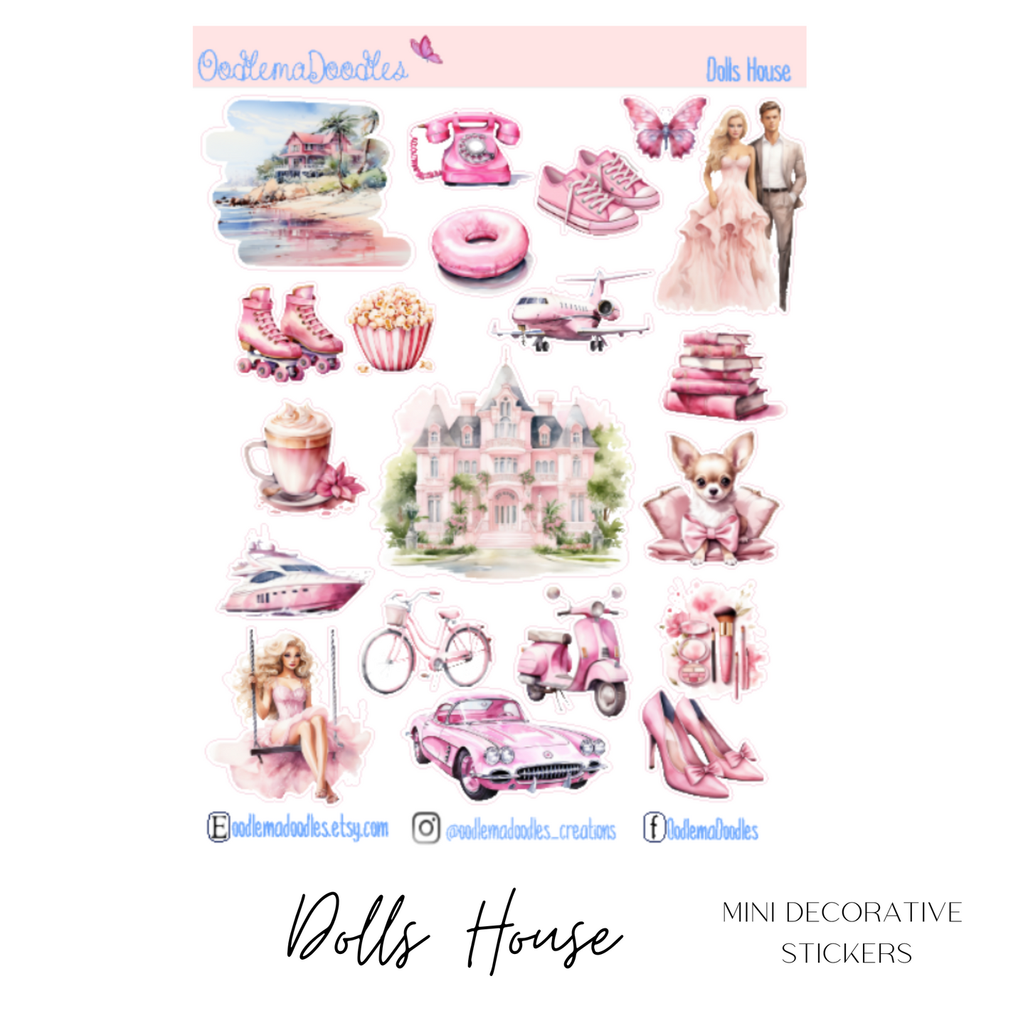 Dolls House Mini Decorative Stickers