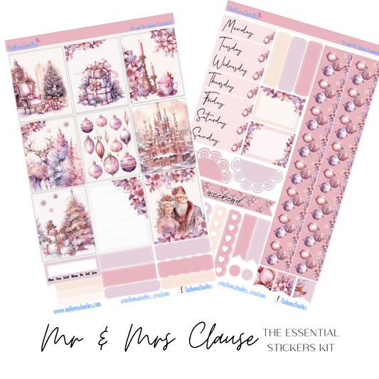 Mr and Mrs Clause Essential Planner Sticker Kit
