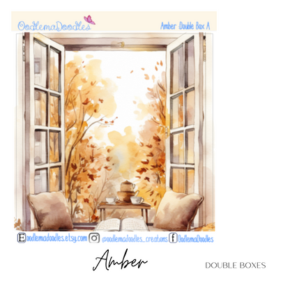 Amber Decorative Double Box Sticker