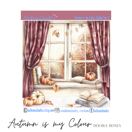 Autumn is my Colour Decorative Double Box Sticker