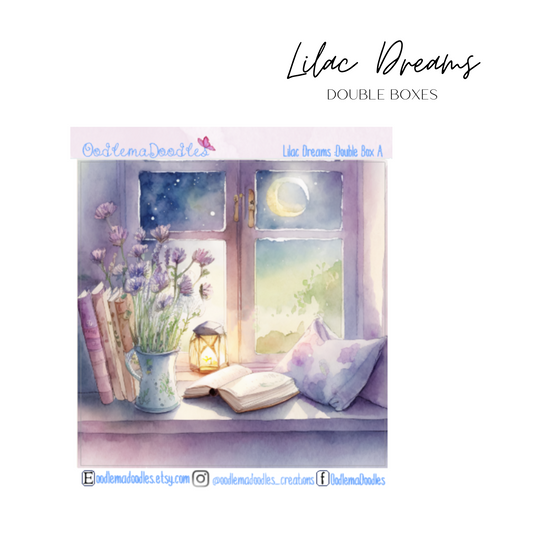 Lilac Dreams Decorative Double Box Sticker