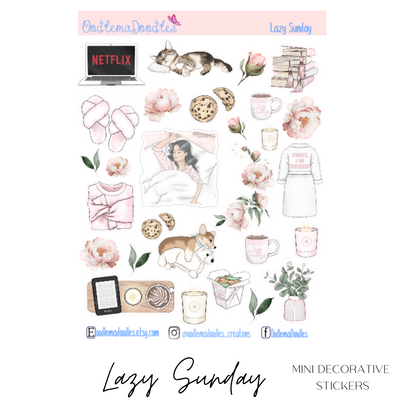 Lazy Sunday Mini Decorative Stickers