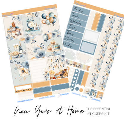 New Year at Home Essential Planner Sticker Kit