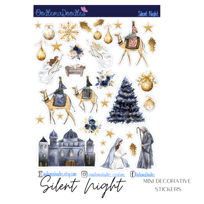 Silent Night Mini Decorative Stickers