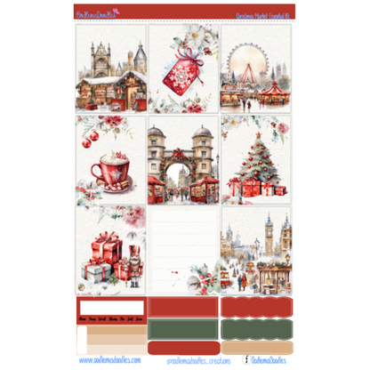 Christmas Market Essential Planner Sticker Kit